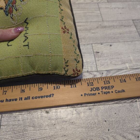 Mary Engelbreit "What you eat standing doesn't count!" Plush Pillow 12x8 - Picture 4 of 5